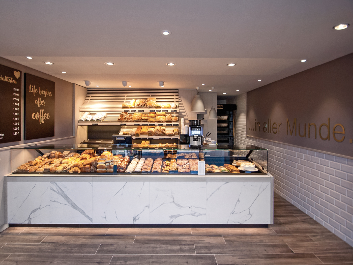 Bäckerei Konzept auf kleinem Raum.